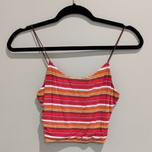 Garage Red and Orange Striped Camisole